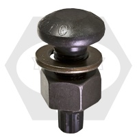 Picture of Brighton Best 479348 1"-8X2 1/2" A490 T.C. Bolt Plain With A563 Dh Hvy Hex Nut & Round F436 Washer
